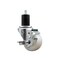 Service Caster 3'' SS Nylon Swivel 1-3/4'' Expanding Stem Caster with Brake SCC-SSEX20S314-NYS-TLB-134 - alternate 1